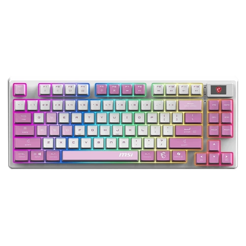 MSI FORGE GK600 TKL WIRELESS VIOLET RGB Kablosuz Hotswap Türkçe Mekanik Gaming Klavye