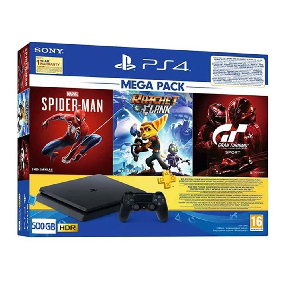 SONY PS4 500GB MEGA PACK + 3X GAME