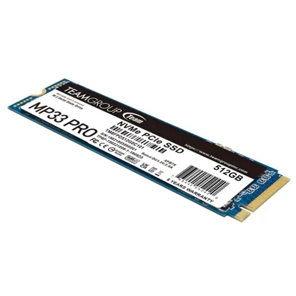 TEAM MP33 PRO 512GB 2400/2100MB/s NVMe PCIe GEN3x4 M.2 SSD DISC