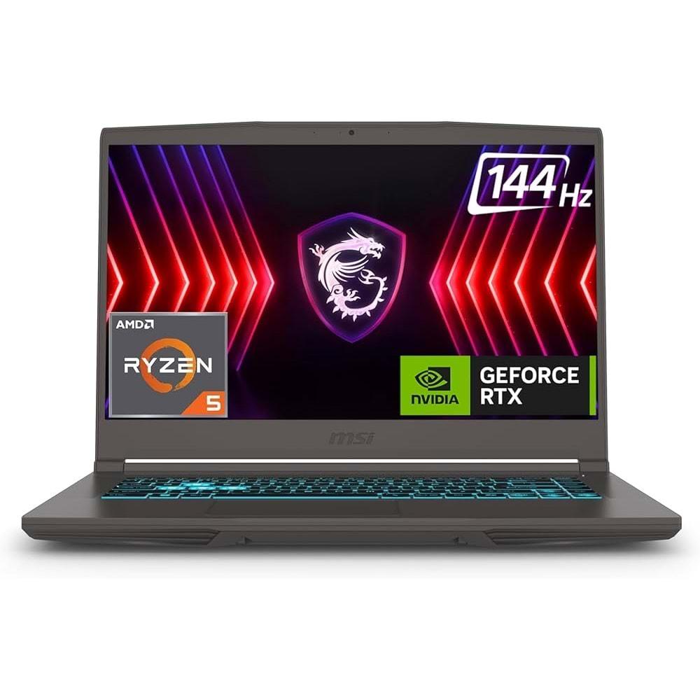 MSI THIN A15 B7UCX AMD RYZEN 5-7535HS 8 GB RAM 512GB SSD 15.6 INCH FHD 144Hz NVIDIA 4GB RTX2050 DOS