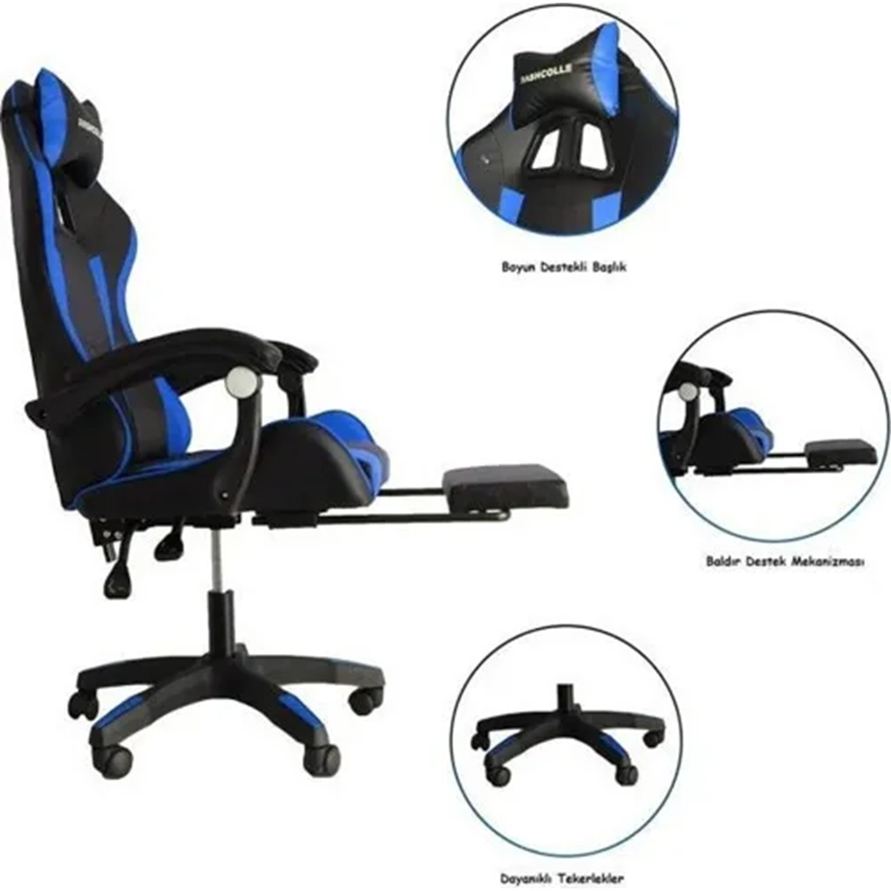 D19-A GAMING KOLTUK AYAK DESTEKLİ RGB