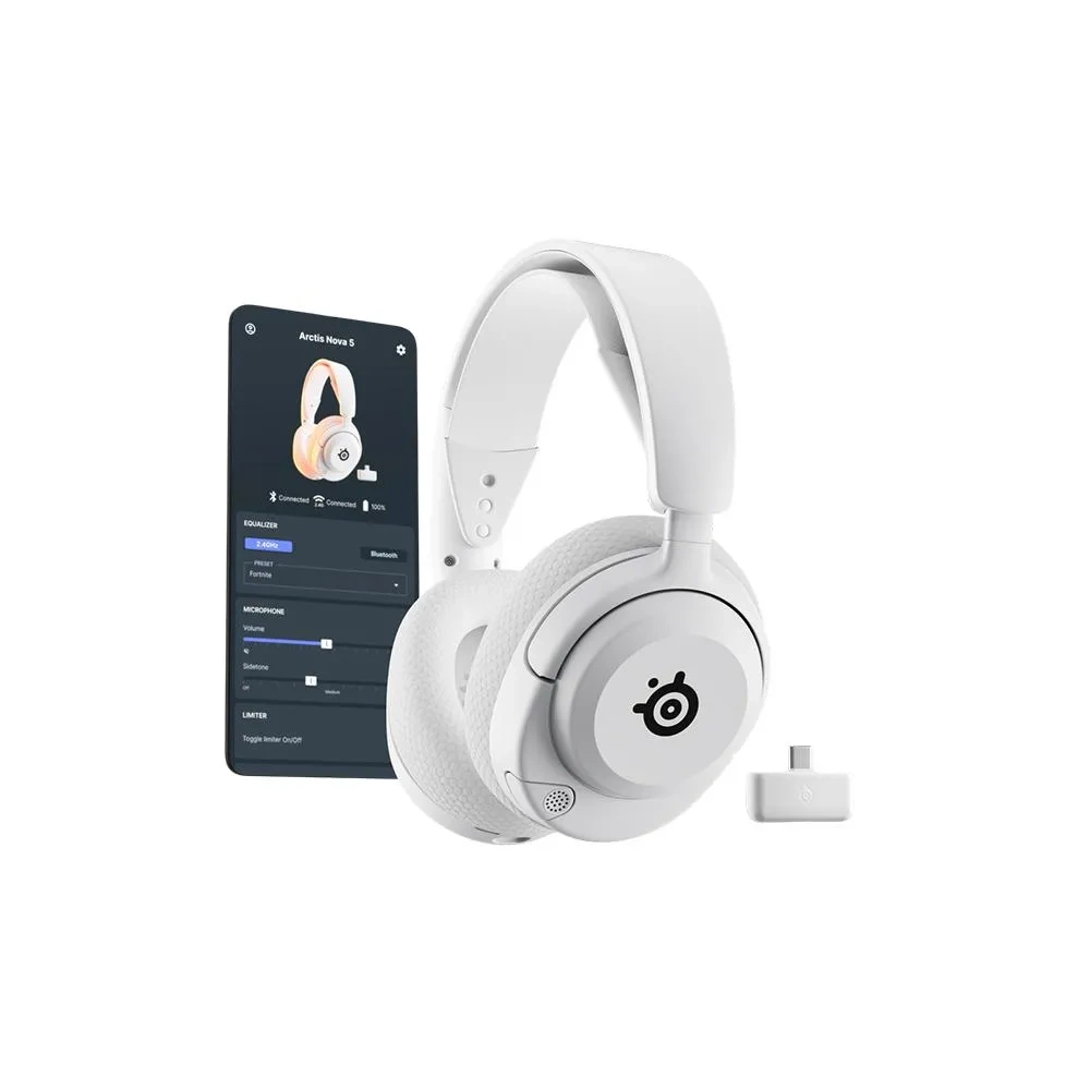Steelseries Arctis Nova 5 Kablosuz Beyaz Wireless Bluetooth Gaming Kulaklık