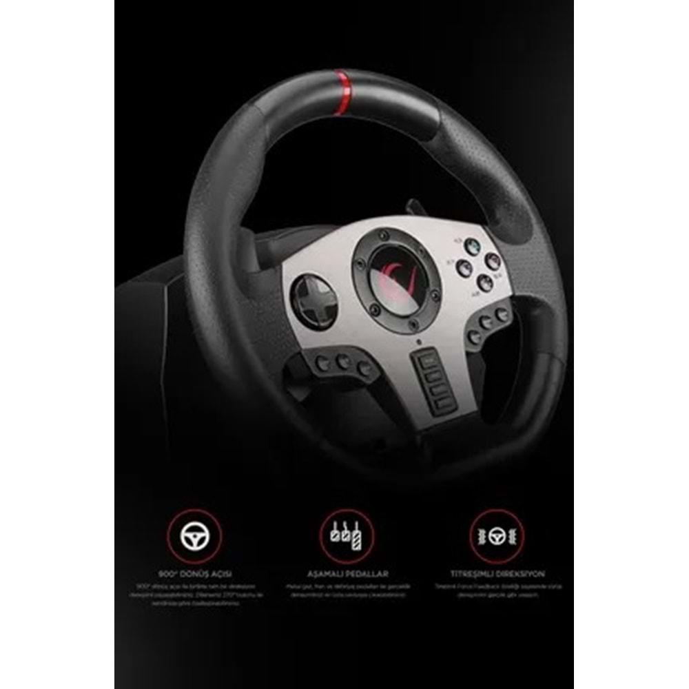 RAMPAGE V902 GAMING OYUNCU PEDAL/VİTES/DIREKSIYON SETI PC UYUMLU