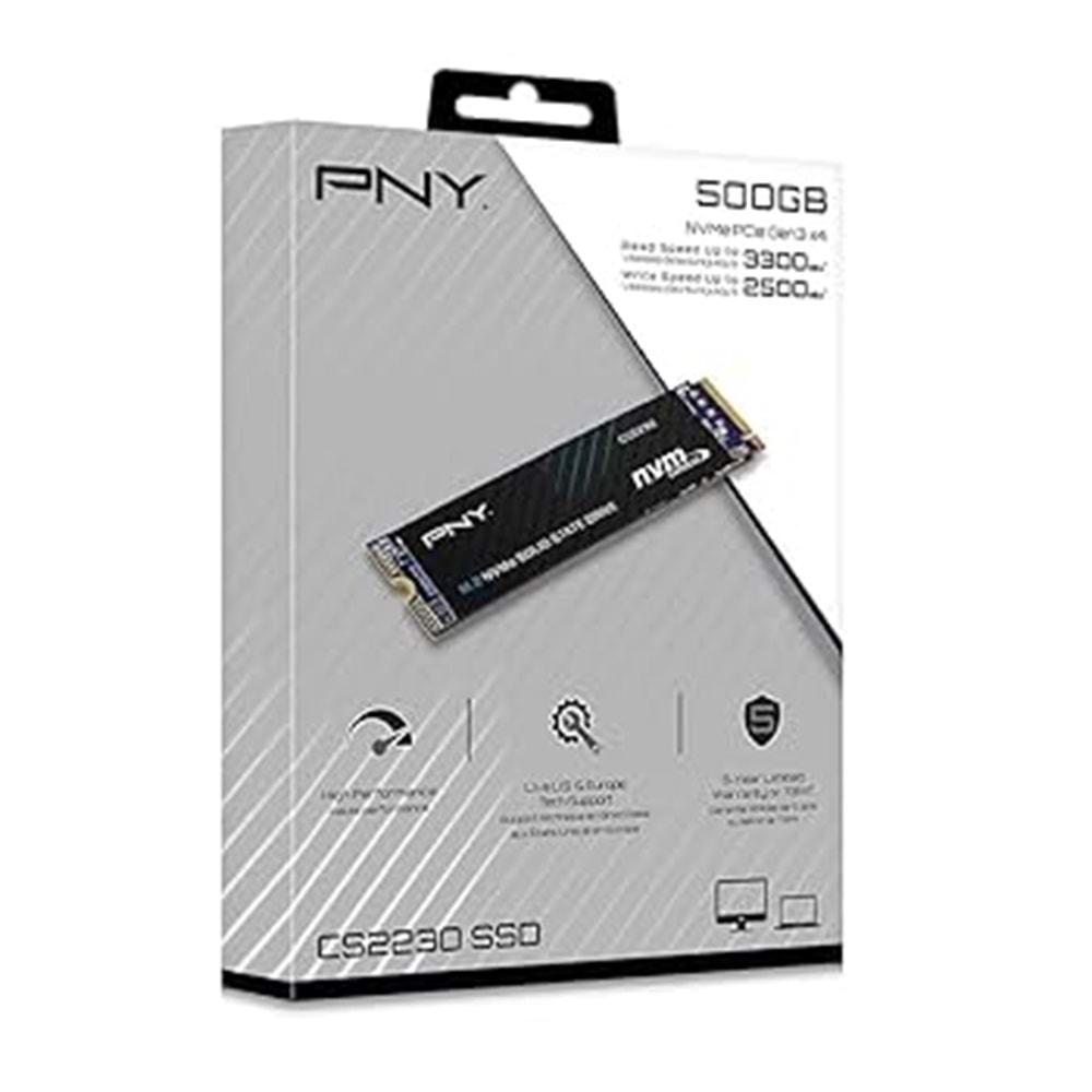 PNY CS2230 500 GB 3300/2500 NVMe PCle M.2 SSD (M280CS2230-500-RB