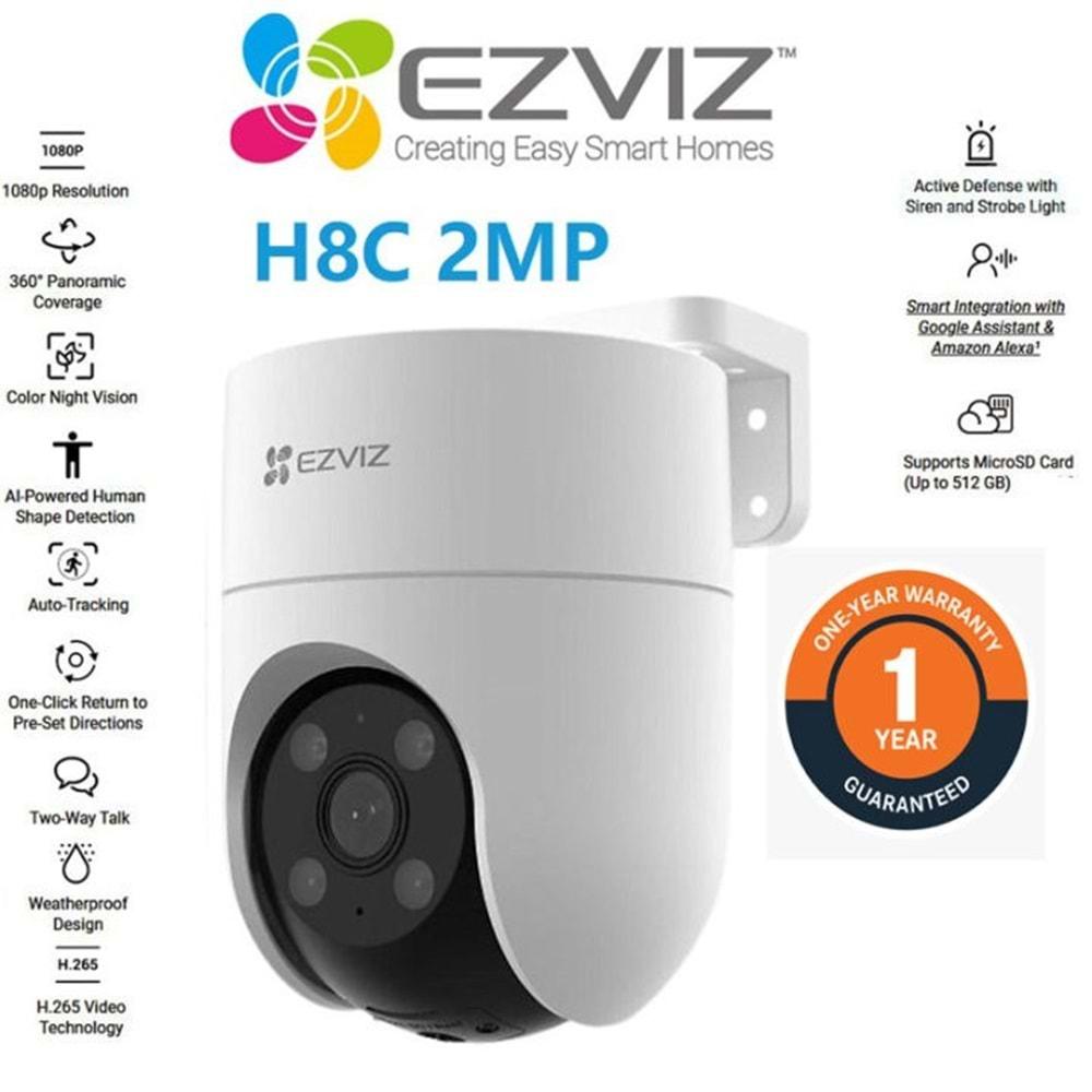EZVIZ Yatay ve Dikey Hareketli Wi-Fi Kamera H8C 1080P 2MP