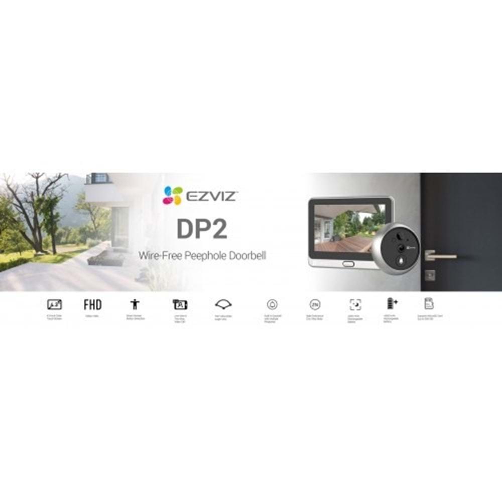 Ezviz Kablosuz Gözetleme Deliği Kapı Zili DP2