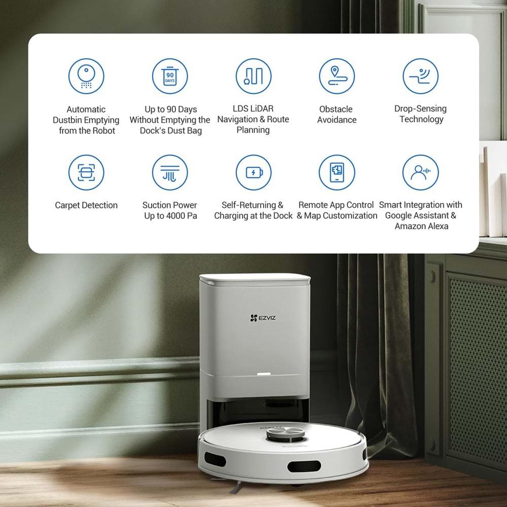 EZVIZ RE4 PLUS ROBOT SÜPÜRGE MOP