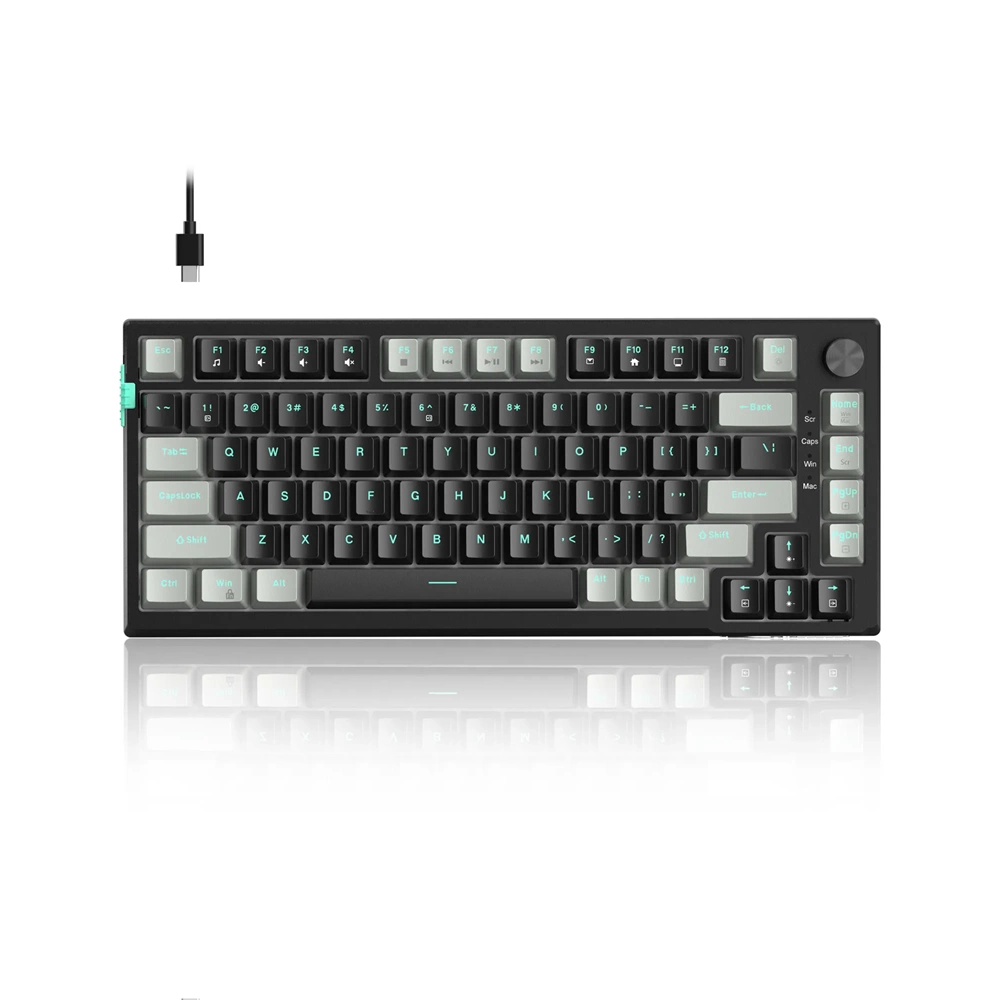 MAGEGEE SKY81 MEKANIK RGB KABLOLU GAMING KLAVYE HOT SWAP-GRI SIYAH