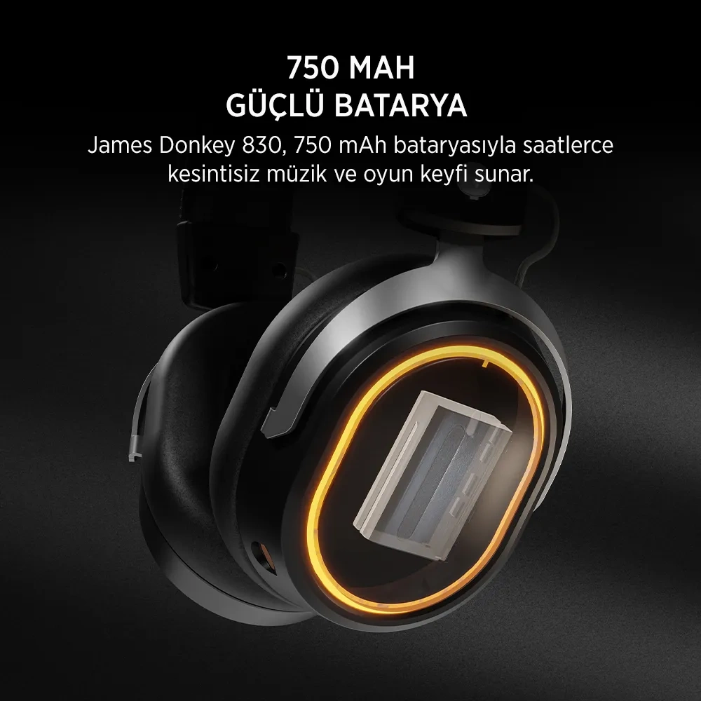 James Donkey 830 Triple Mode (Bluetooth/Wireless/USB) Gaming Kulaklık Siyah