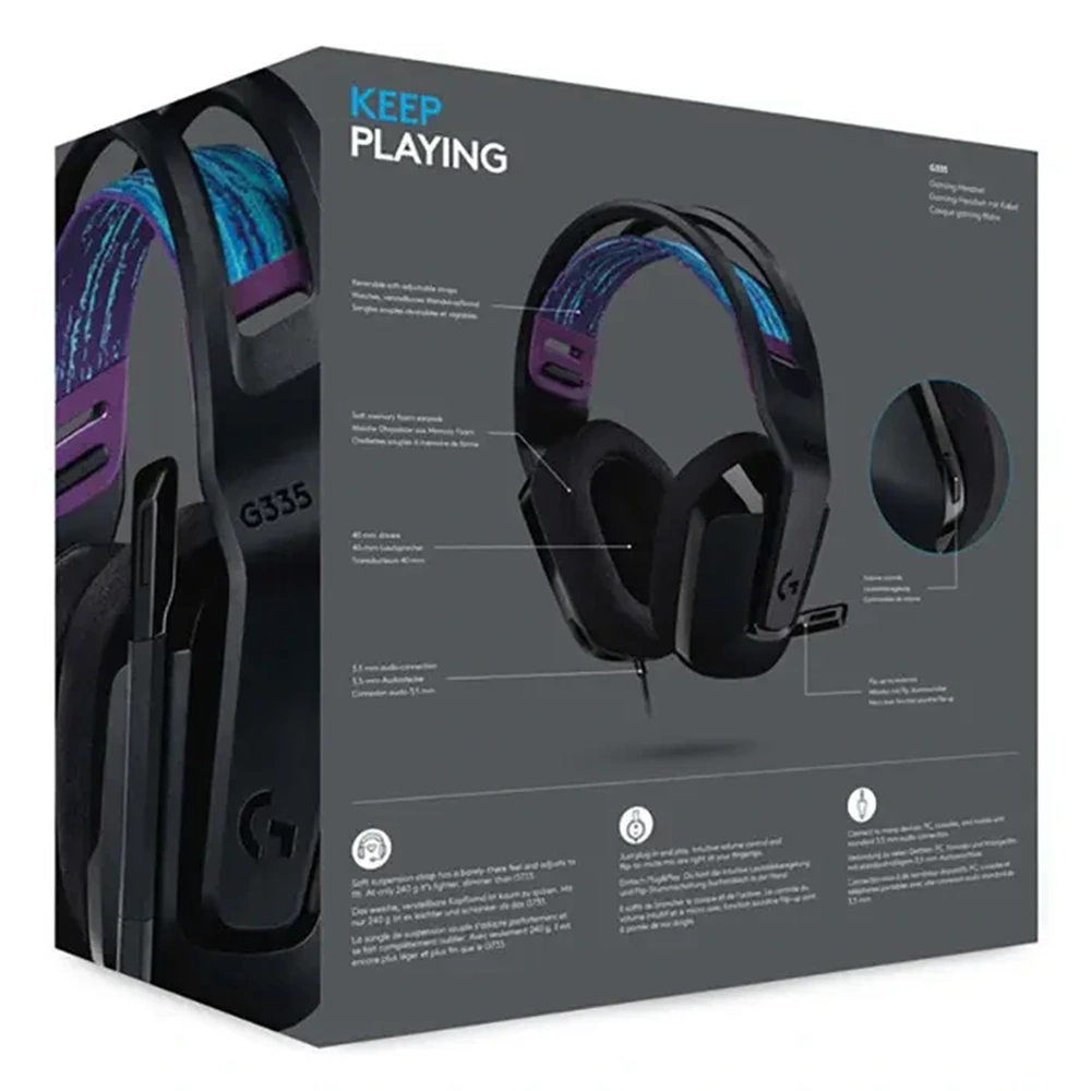 Logitech G335 Kablolu Siyah Gaming Kulaklık