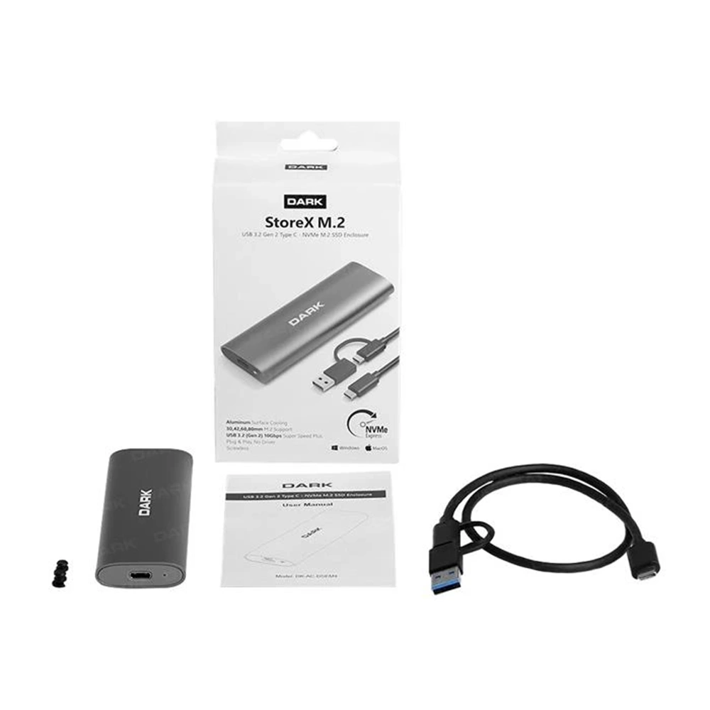 DARK DK-AC DSEM4 NVME M2 SSD USB 3.0 TYPE-C USB HARICI HDD KUTUSU
