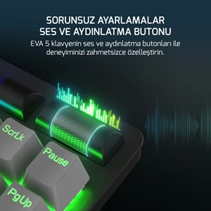 GAMEPOWER EVA 5 RED SWITCH RAINBOW GAMING OYUNCU KLAVYE