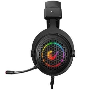 RAMPAGE MAJESTY SIYAH RGB LED 7.1 SURROUND SOUND SYSTEM GAMING MIK OYUNCU KULAKLIĞI