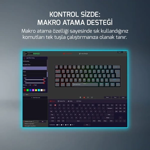 GAMEPOWER LYRA RGB 60M KLAVYE MEKANIK BLUE SWITCH BEYAZ