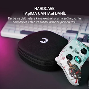 GamePower Force RGB Kablosuz Beyaz Gamepad (2.4G, Bluetooth,Kablolu) (PC Uyumlu)