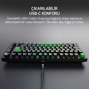 GAMEPOWER TIRUS HE80 8K KABLOLU RGB MANYETİK GAMING KLAVYE