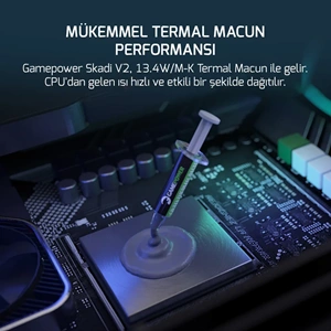 GAMEPOWER SKADI V2 360 AIO RGB LGA1700/AM5 Uyumlu Sıvı Soğutucu