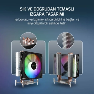 GamePower Glace TC6 ARGB 120mm LGA1851/LGA1700/AM5 İşlemci Soğutucu