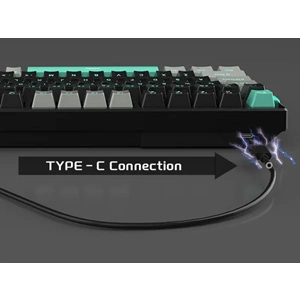 MAGEGEE SKY81 MEKANIK RGB KABLOLU GAMING KLAVYE HOT SWAP-GRI SIYAH