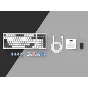 MageGee SKY98 Kablosuz/Bluetooth/Kablolu RGB Hot-Swap Gasket Siyah-Beyaz Gaming Mekanik Klavye