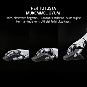 GamePower Radus 12.000DPI Triple Mode (Kablolu/Bluetooth/2.4G) Siyah Gaming Mouse