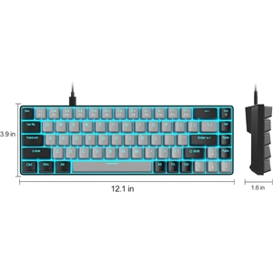 MageGee MK-BOX %60 Kablolu Mekanik Red Switch Türkçe Q Gri-Siyah Gaming Klavye