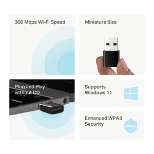 MERCUSYS MA12N N300 NANO WIFI USB ADAPTOR